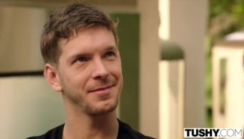 lana Rhoades learns how to use the cue